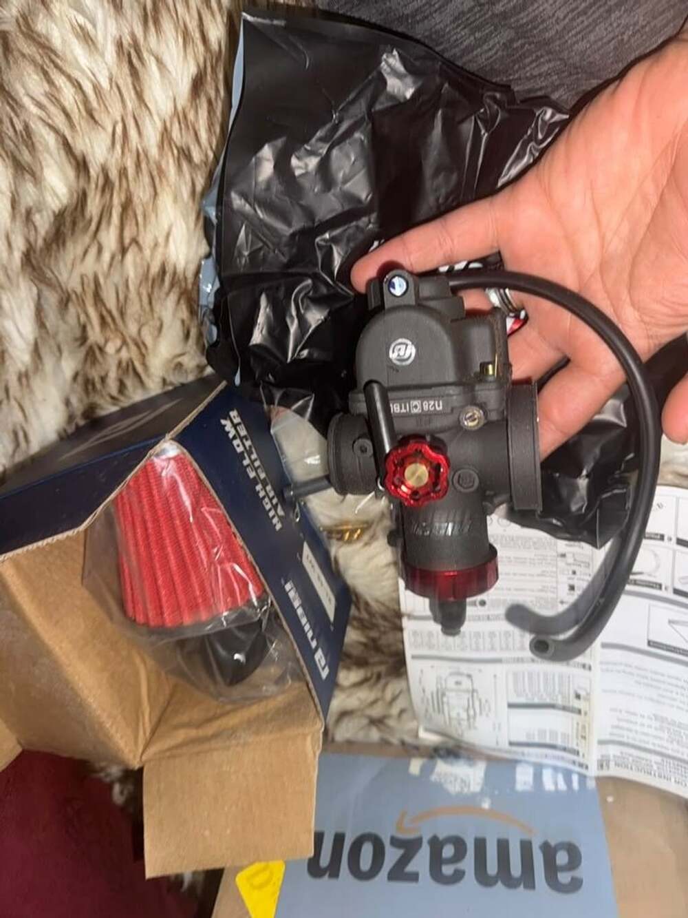 Nibbi PE28mm motorcycle carburetor with air filter